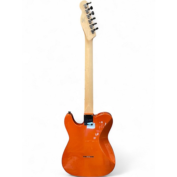 Used Fender squier telecaster ( converted too left) Metallic Orange Solid Body Electric Guitar