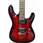 Used Schecter Guitar Research Demon 6 Crimson Red Burst Solid Body Electric Guitar