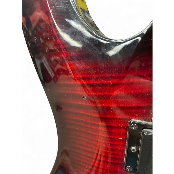 Used Schecter Guitar Research Demon 6 Crimson Red Burst Solid Body Electric Guitar