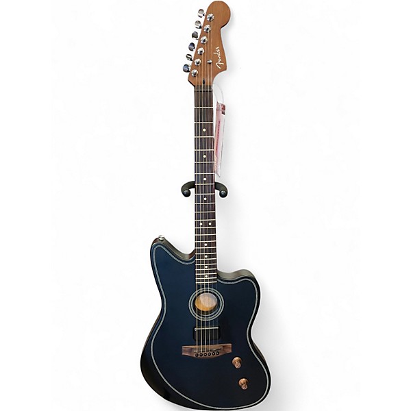 Used Fender acoustasonic player jazzmaster Black Acoustic Electric Guitar