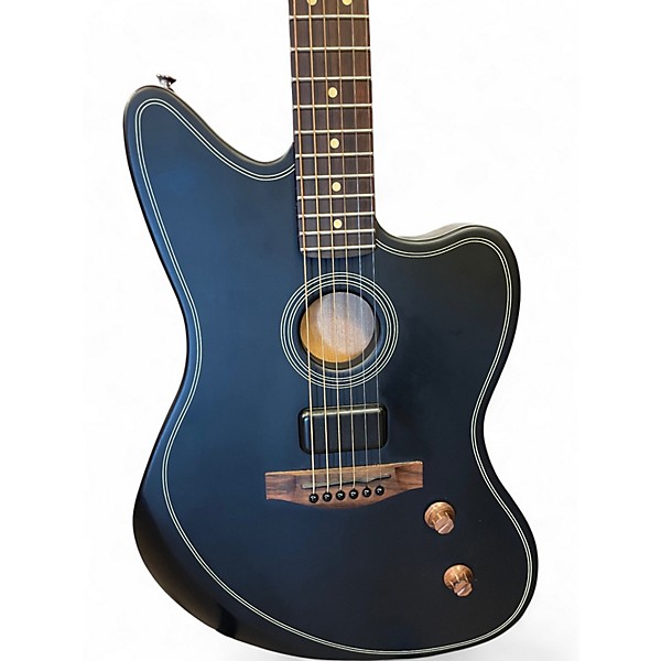 Used Fender acoustasonic player jazzmaster Black Acoustic Electric Guitar