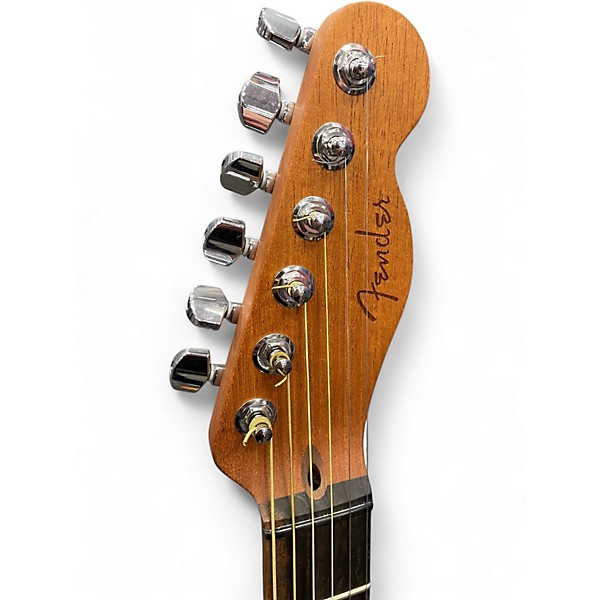 Used Fender American Acoustasonic Telecaster Natural Acoustic Electric Guitar