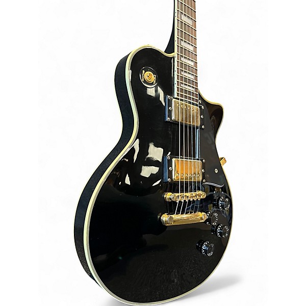 Vintage 1980s Riff les paul style Flat Black Solid Body Electric Guitar