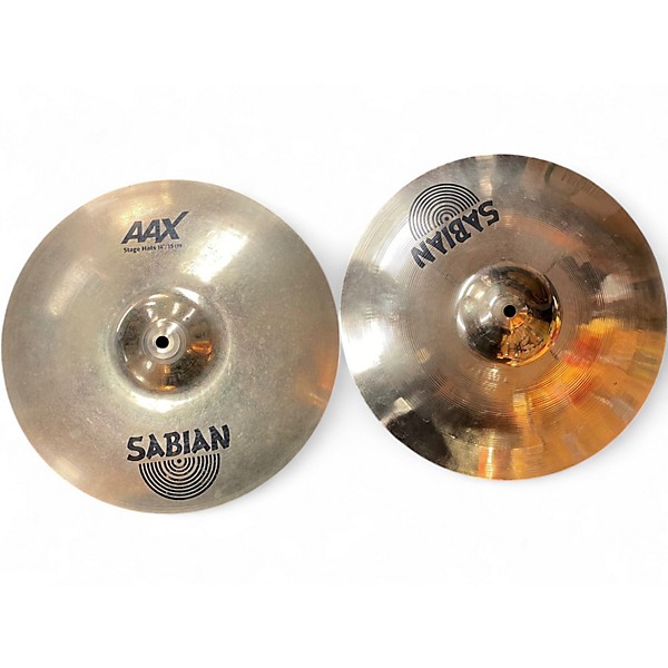 Used SABIAN 14in AAX Stage Hi Hat Pair Cymbal
