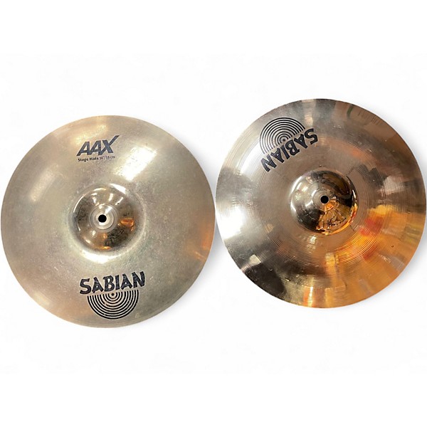 Used SABIAN 14in AAX Stage Hi Hat Pair Cymbal