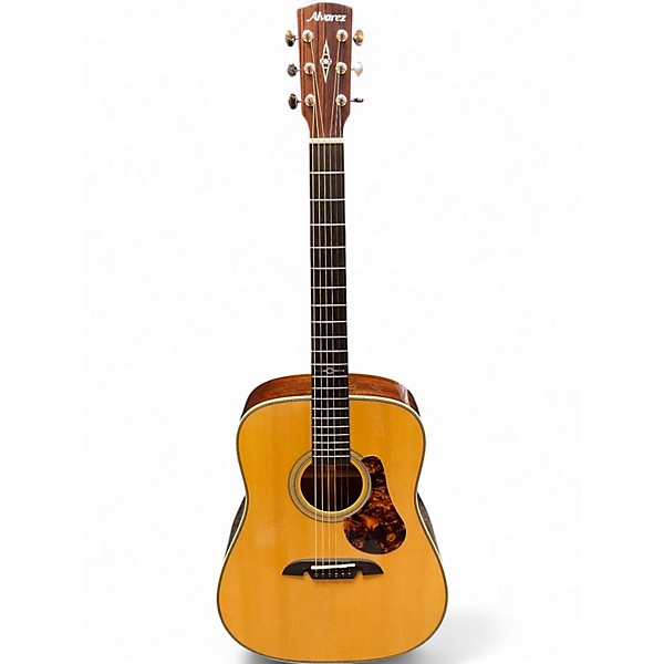 Used Alvarez MD60 Herringbone Natural Acoustic Guitar