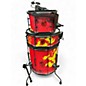 Used SJC Drums 4 Piece THE NED JOSH DUN Crimson Swirl Drum Kit