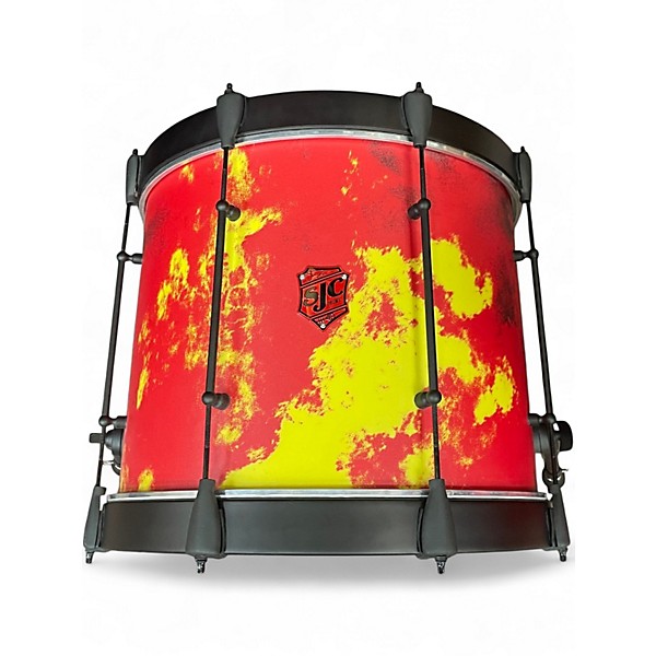 Used SJC Drums 4 Piece THE NED JOSH DUN Crimson Swirl Drum Kit