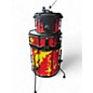 Used SJC Drums 4 Piece THE NED JOSH DUN Crimson Swirl Drum Kit
