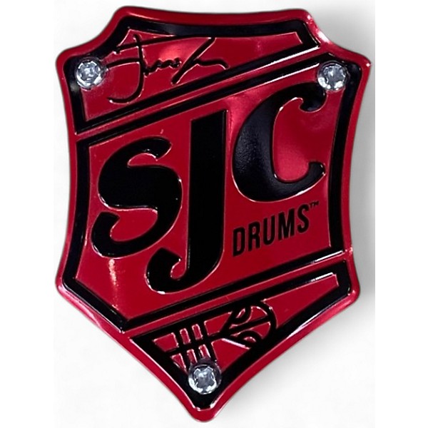 Used SJC Drums 4 Piece THE NED JOSH DUN Crimson Swirl Drum Kit