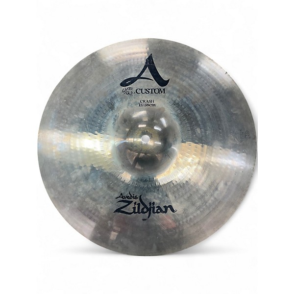 Used Zildjian 15in A CUSTOM 15IN CRASH Cymbal