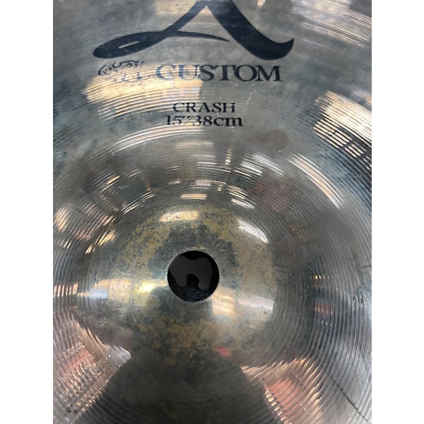 Used Zildjian 15in A CUSTOM 15IN CRASH Cymbal
