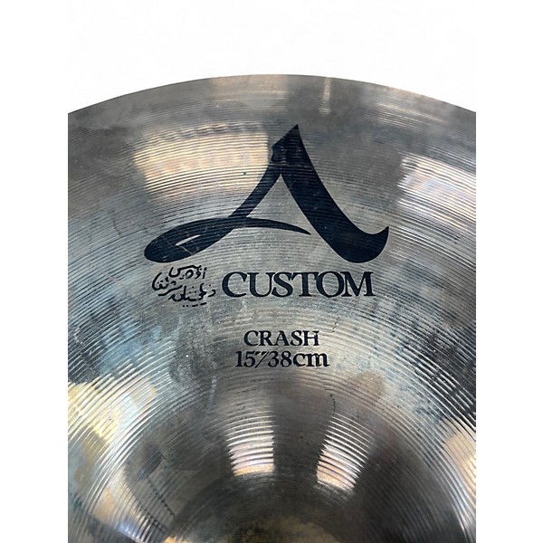 Used Zildjian 15in A CUSTOM 15IN CRASH Cymbal
