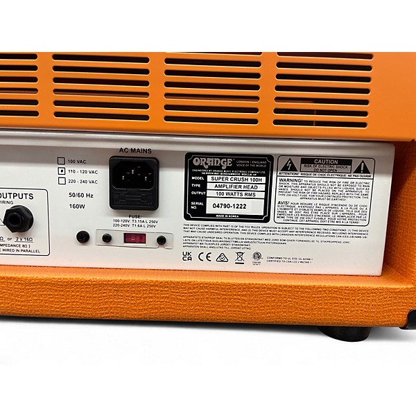 Used Orange Amplifiers SUPER CRUSH 100 Solid State Guitar Amp Head