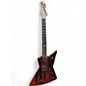 Used Chapman Ghost Fret Pro Red with Black and White Stripes Solid Body Electric Guitar thumbnail