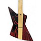 Used Chapman Ghost Fret Pro Red with Black and White Stripes Solid Body Electric Guitar