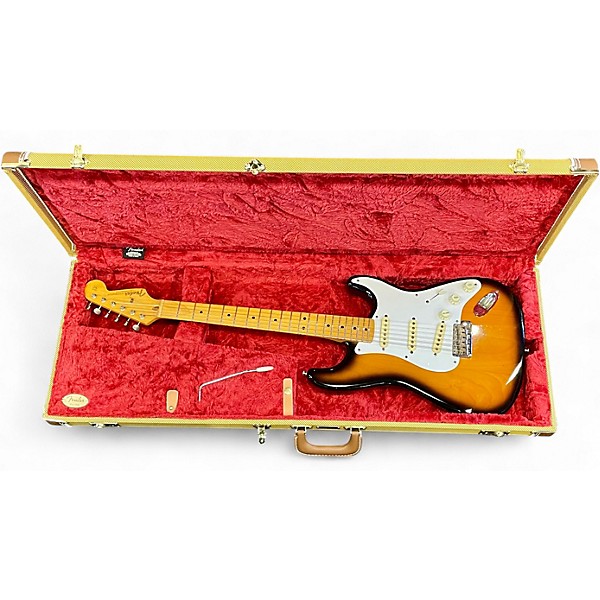 Vintage 1993 Fender American Vintage 1957 Stratocaster 2 Color Sunburst Solid Body Electric Guitar