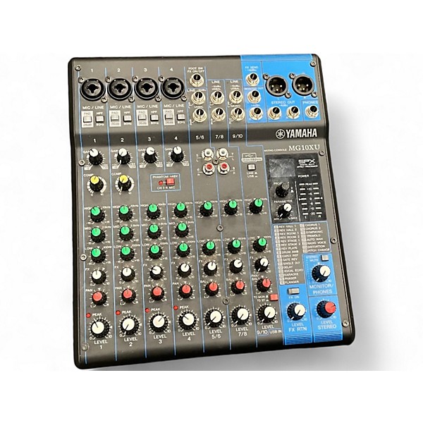 Used Yamaha MG10XU 10 Channel Mixer with Effects Unpowered Mixer