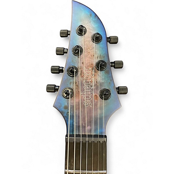 Used Schecter Guitar Research KM7 MKIII Diamond Series Blue Solid Body Electric Guitar
