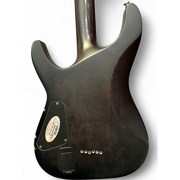 Used Schecter Guitar Research C1 Platinum Trans Black Solid Body Electric Guitar