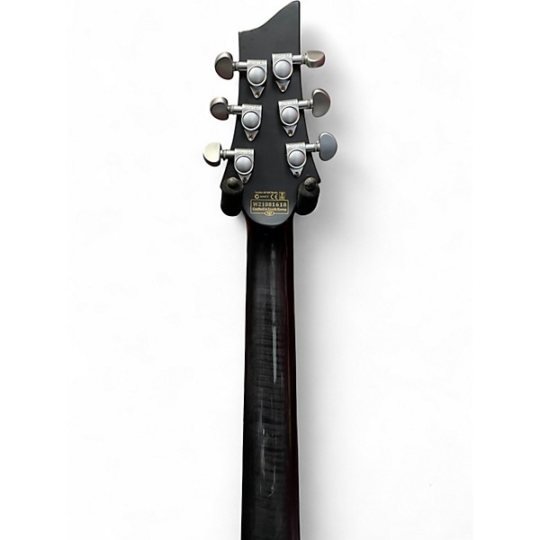 Used Schecter Guitar Research C1 Platinum Trans Black Solid Body Electric Guitar