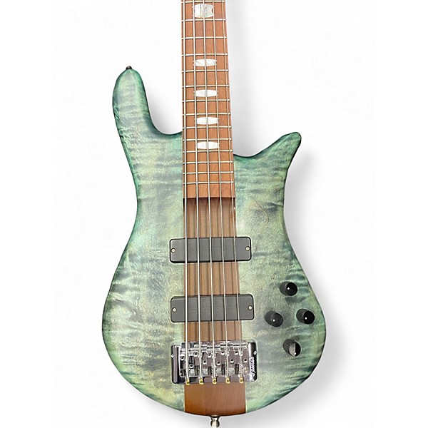 Used Spector Euro RST LTD 5 Turquoise Electric Bass Guitar