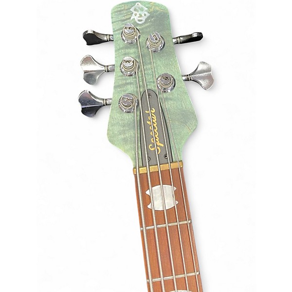 Used Spector Euro RST LTD 5 Turquoise Electric Bass Guitar