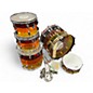 Used Ludwig 5 Piece Acrolite "Tequila Sunrise" Sunrise Tea Burst Drum Kit