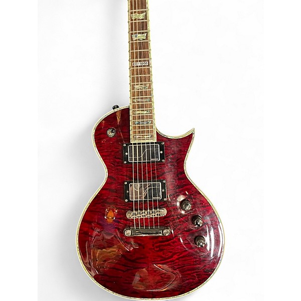 Used ESP LTD EC1000 Black Cherry Solid Body Electric Guitar