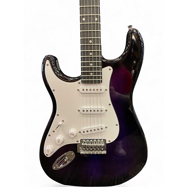 Used Ritmo Left Handed Stratocaster Purple Solid Body Electric Guitar