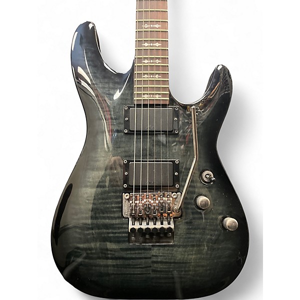 Used Schecter Guitar Research Demon 6 FR Trans Black Solid Body Electric Guitar
