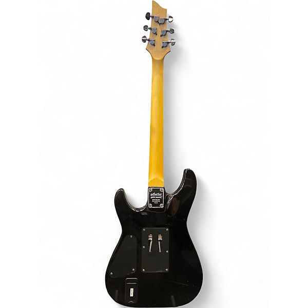 Used Schecter Guitar Research Demon 6 FR Trans Black Solid Body Electric Guitar