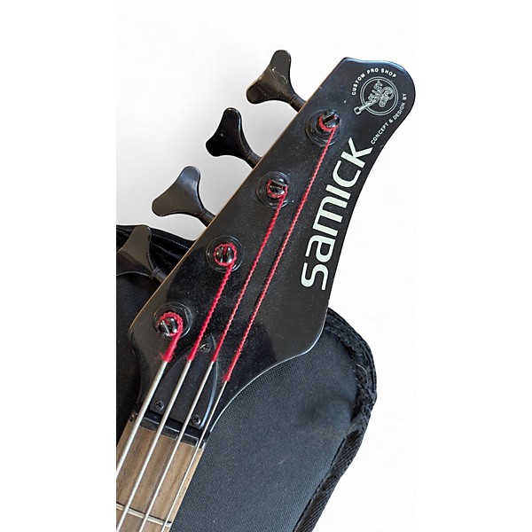 Used Samick PJ Style Bass Black Electric Bass Guitar