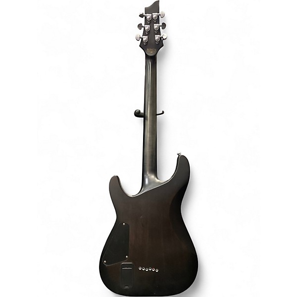 Used Schecter Guitar Research C1 Platinum Trans Black Solid Body Electric Guitar