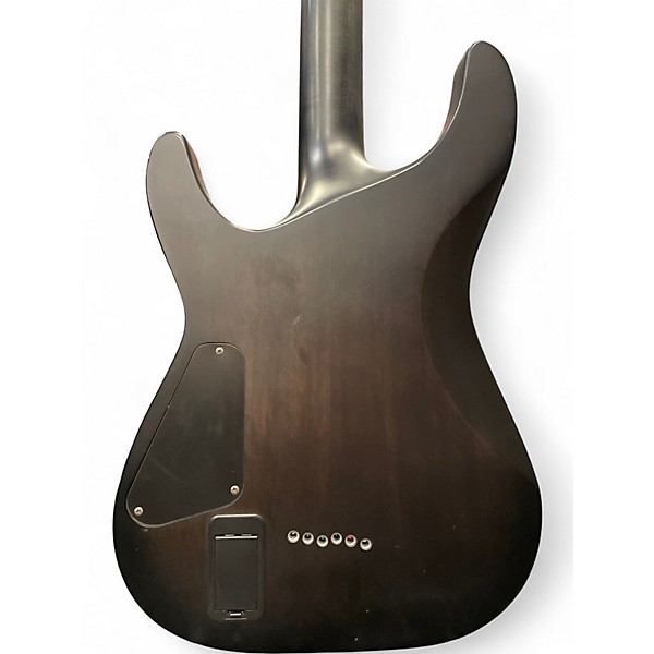 Used Schecter Guitar Research C1 Platinum Trans Black Solid Body Electric Guitar