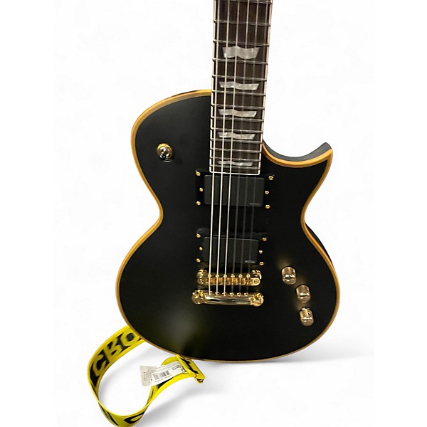 Used ESP EC1000 Deluxe Black and Gold Solid Body Electric Guitar