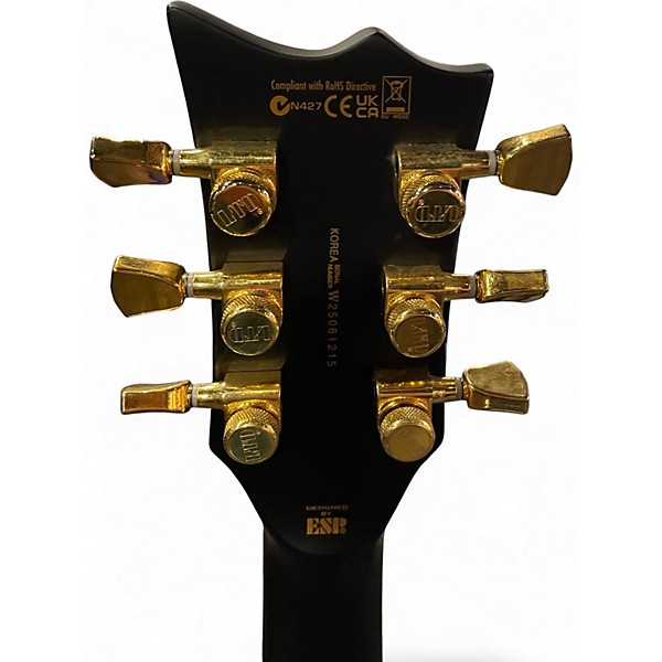 Used ESP EC1000 Deluxe Black and Gold Solid Body Electric Guitar