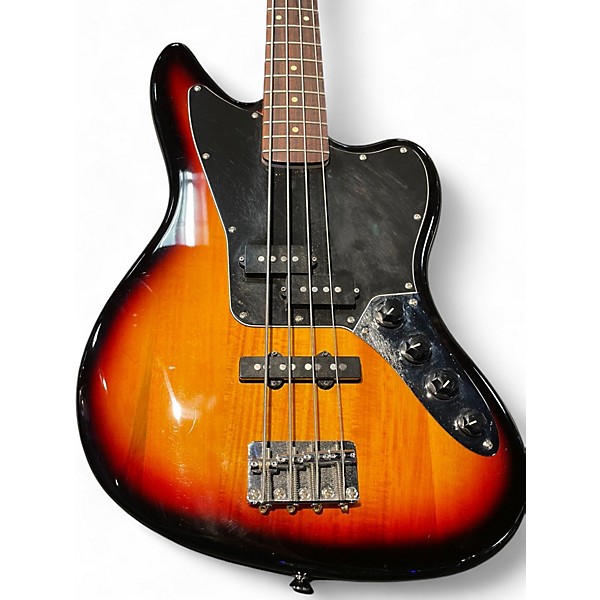 Used Squier Vintage Modified Jaguar Bass 3 Color Sunburst Electric Bass Guitar