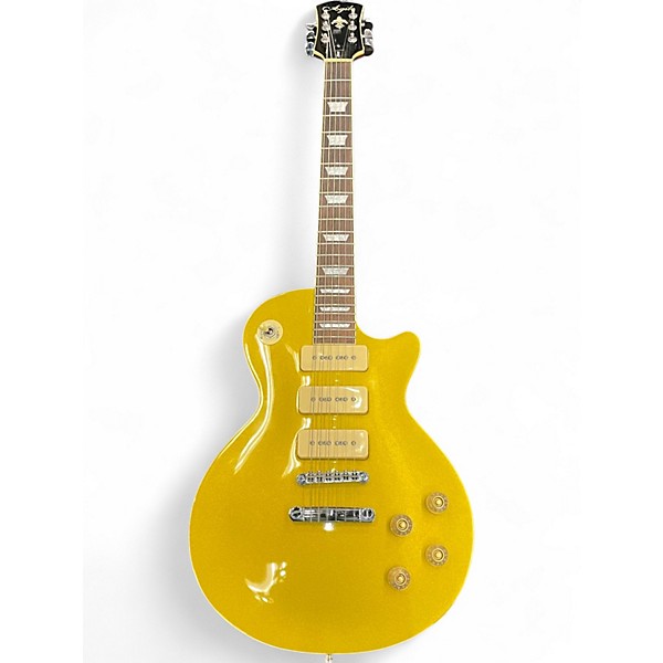 Used Agile Single Cut Gold Top Solid Body Electric Guitar