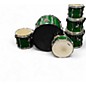 Used TAMA 6 Piece Rockstar Green Drum Kit