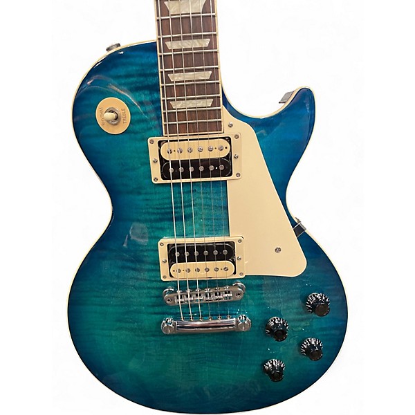 Used Gibson Les Paul Traditional Pro V Ocean Water Perimeter Solid Body Electric Guitar