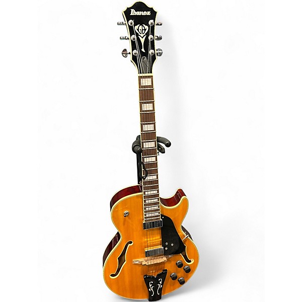 Used Ibanez GB10EM-AA 5B-02 Amber Hollow Body Electric Guitar