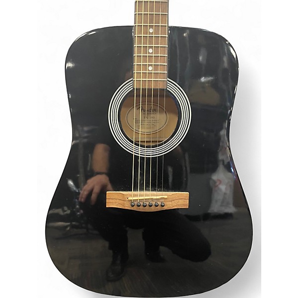 Used Fender FA-100 Black Acoustic Guitar