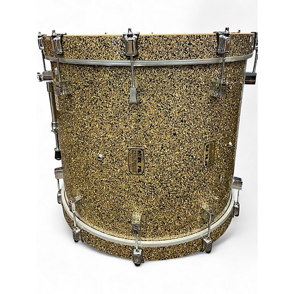 Used 2020 Pork Pie USA 5 Piece Maple Custom Black and Gold Drum Kit