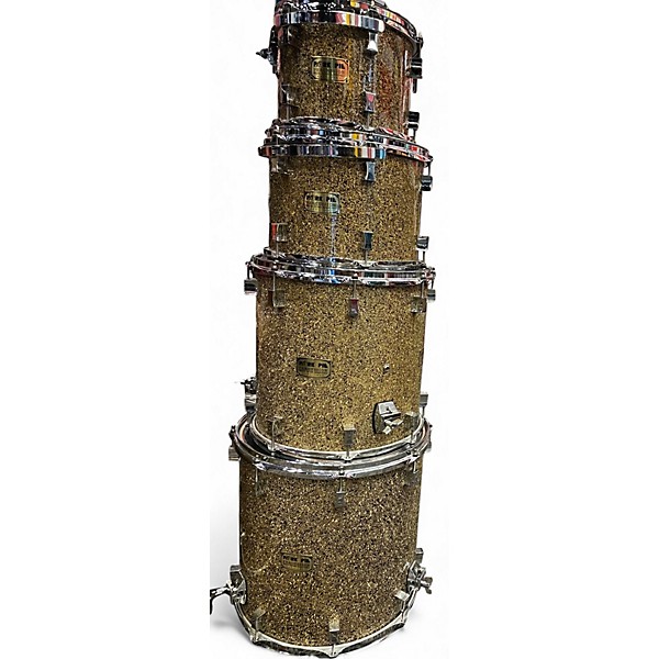 Used 2020 Pork Pie USA 5 Piece Maple Custom Black and Gold Drum Kit