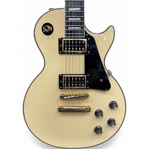 Used Epiphone Les Paul Custom Pro Antique Ivory Solid Body Electric Guitar