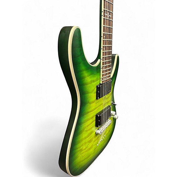 Used Schecter Guitar Research C1 Platinum Green Solid Body Electric Guitar