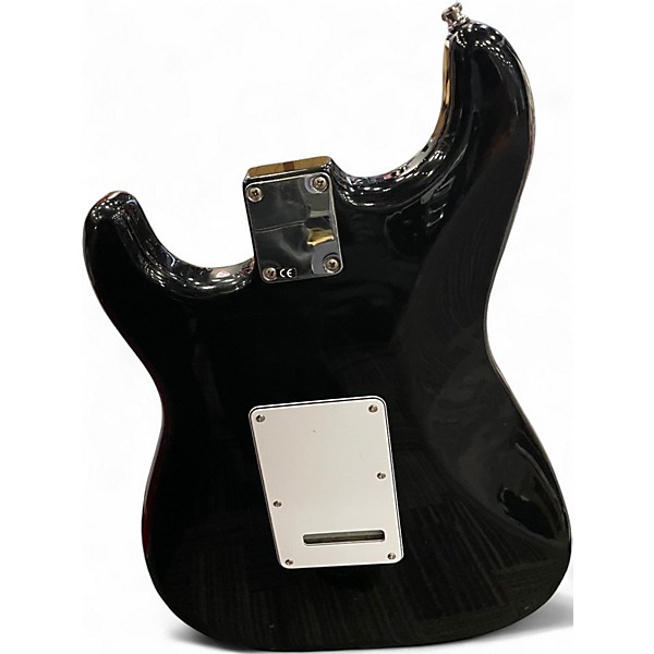 Used Fender Standard Stratocaster Black and White Solid Body Electric Guitar