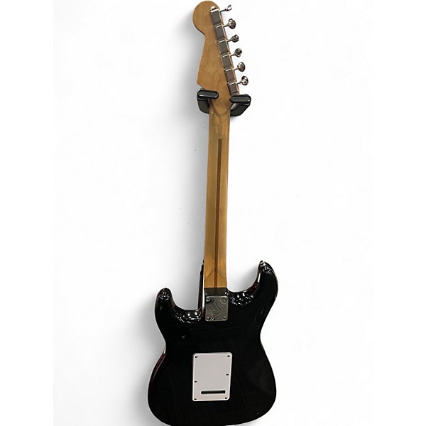 Used Fender Standard Stratocaster Black and White Solid Body Electric Guitar