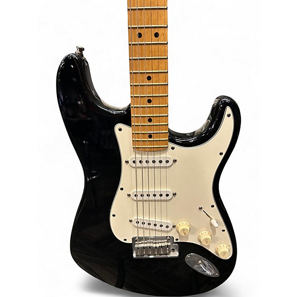 Vintage 1995 Fender American Standard Stratocaster Black Solid Body Electric Guitar